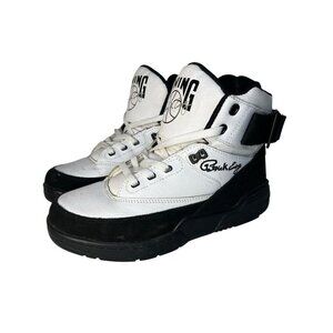 Patrick Ewing Athletics 33 Hi Sneaker Black/White/Silver Men's 7 Retro Style